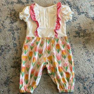 Matilda Jane NB romper EUC with buttons on the back